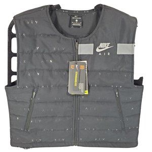 Nike Air Running Zip Up Light Reflective Gilet Jacket Women Sz M CU3098-010 NWT